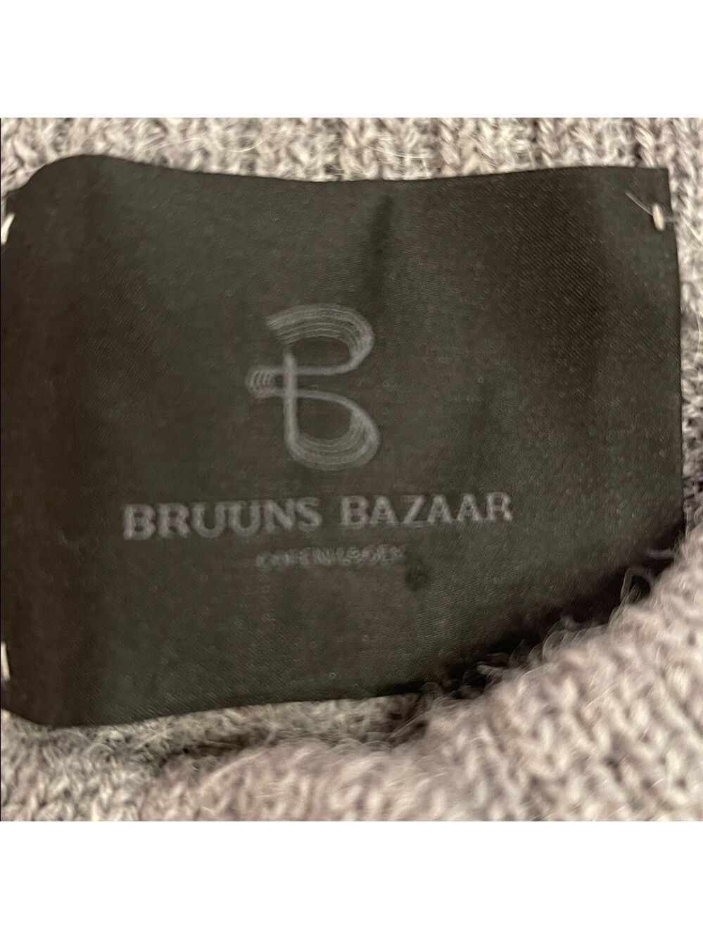 Bruuns Bazaar Small Grey Alpaca Blend Button Front Knit Cardigan - Picture 10 of 10